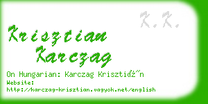 krisztian karczag business card